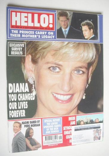 Hello! magazine - Princess Diana cover (4 September 2007 - Issue 985)