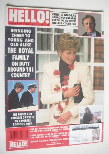 <!--1991-02-23-->Hello! magazine - Princess Diana cover (23 February 1991 -