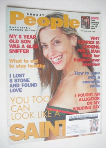 <!--2001-02-25-->Sunday People magazine - 25 February 2001 - Nicole Appleto