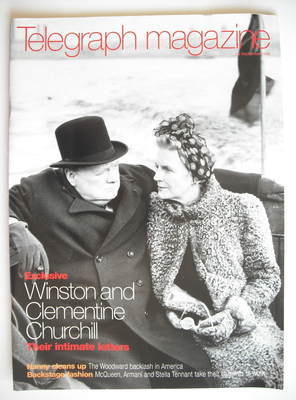 Telegraph magazine - Winston Churchill and Clementine Churchill cover (26 September 1998)