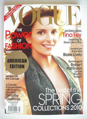 US Vogue magazine - March 2010 - Tina Fey cover
