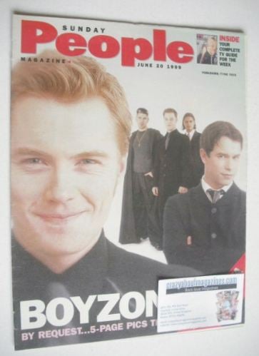 <!--1999-06-20-->Sunday People magazine - 20 June 1999 - Boyzone cover