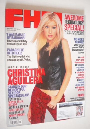 FHM magazine - Christina Aguilera cover (November 2000)