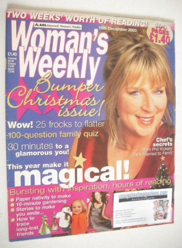 Woman's Weekly magazine (16 December 2003 - Fern Britton cover)
