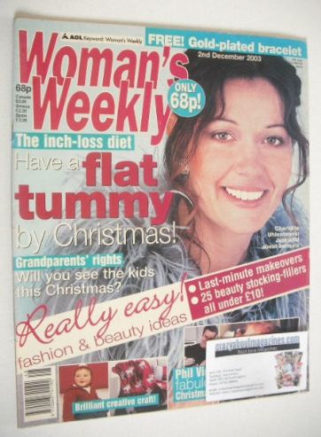 Woman's Weekly magazine (2 December 2003 - Charlotte Uhlenbroek cover)