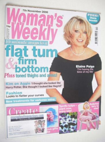 Woman's Weekly magazine (7 November 2006 - Elaine Paige cover)