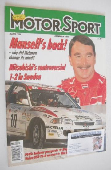 <!--1995-03-->Motorsport Magazine - March 1995 - Nigel Mansell cover