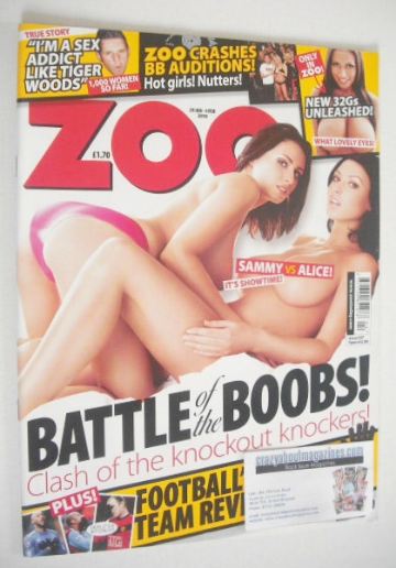 Zoo magazine - Sammy Braddy and Alice Goodwin cover (29 January-4 February 2010)