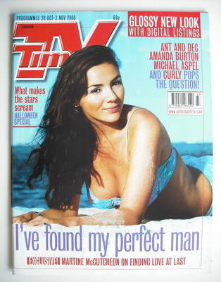 TV Times magazine - Martine McCutcheon cover (28 October - 3 November 2000)