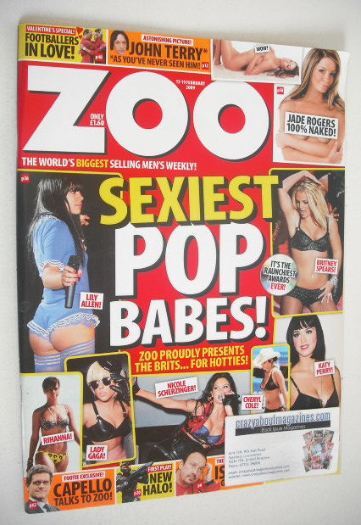 <!--2009-02-13-->Zoo magazine - Sexiest Pop Babes cover (13-19 February 200
