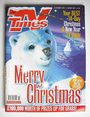 TV Times magazine - Merry Christmas cover (23 December 2000 - 5 January 2001)
