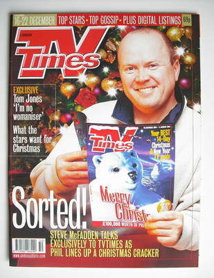 TV Times magazine - Steve McFadden cover (16-22 December 2000)
