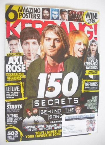 Kerrang magazine - 150 Secrets Behind The Songs cover (9 April 2016 - Issue 1614)
