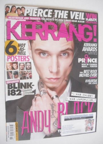 <!--2016-05-07-->Kerrang magazine - Andy Biersack cover (7 May 2016 - Issue