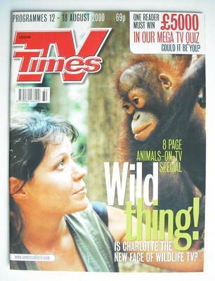 TV Times magazine - Charlotte Uhlenbroek cover (12-18 August 2000)