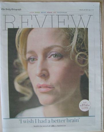The Daily Telegraph Review newspaper supplement - 13 February 2016 - Gillian Anderson cover