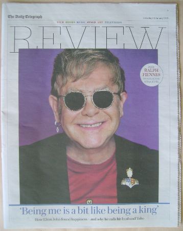 The Daily Telegraph Review newspaper supplement - 30 January 2016 - Elton John cover