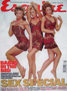 Esquire magazine - Samantha Janus, Denise Van Outen and Natalie Walter cover (August 1998)