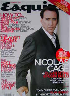 Esquire magazine - Nicolas Cage cover (October 2006)