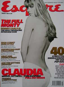 Esquire magazine - Claudia Schiffer cover (March 1998)