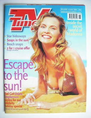TV Times magazine - Debra Stephenson cover (30 June - 6 July 2001)