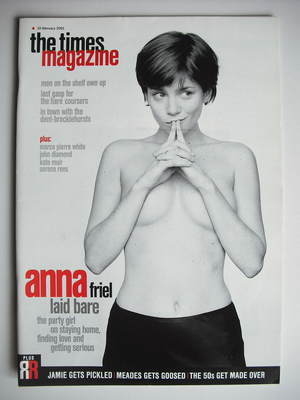 <!--2001-02-10-->The Times magazine - Anna Friel cover (10 February 2001)