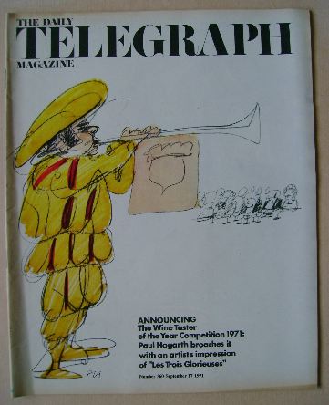 The Daily Telegraph magazine - Wine Taster Competition cover (17 September 1971)