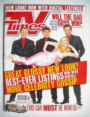 TV Times magazine - National Television Awards Special cover (7-13 October 2000)