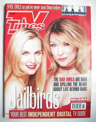 TV Times magazine - Claire King and Debra Stephenson cover (17-23 March 2001)