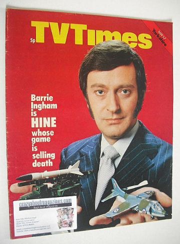 TV Times magazine - Barrie Ingham cover (1-7 May 1971)