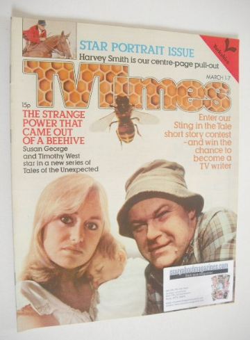 TV Times magazine - Susan George and Timothy West cover (1-7 March 1980)