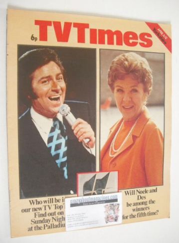 TV Times magazine - Des O'Connor and Noele Gordon cover (6-12 April 1974)