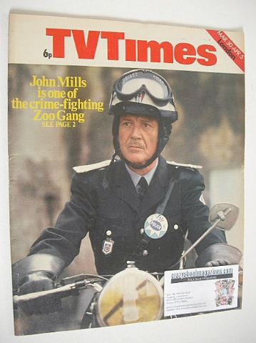 TV Times magazine - John Mills cover (30 March - 5 April 1974)