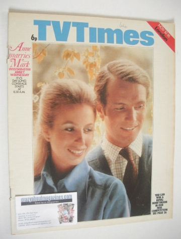 TV Times magazine - Princess Anne & Mark Phillips cover (10-16 November 1973)