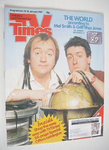 TV Times magazine - Mel Smith and Griff Rhys Jones cover (10-16 January 1987)