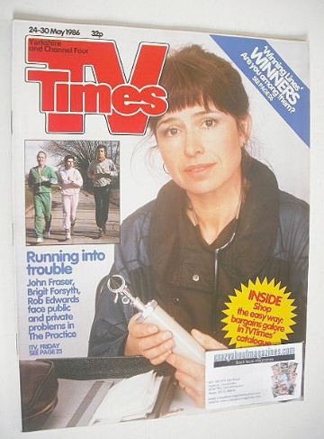 TV Times magazine - Brigit Forsyth cover (24-30 May 1986)