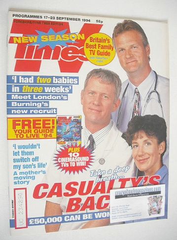 TV Times magazine - Casualty cover (17-23 September 1994)