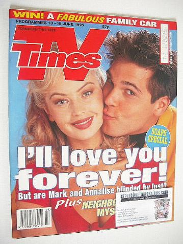 TV Times magazine - Bruce Samazan and Kimberley Davies cover (10-16 June 1995)