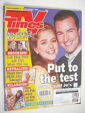 TV Times magazine - Juliette Gruber & Nick Berry cover (2-8 November 1996)