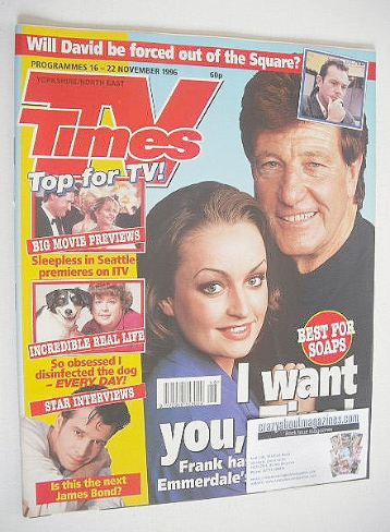 TV Times magazine - Norman Bowler & Jacqueline Pirie cover (16-22 November 1996)