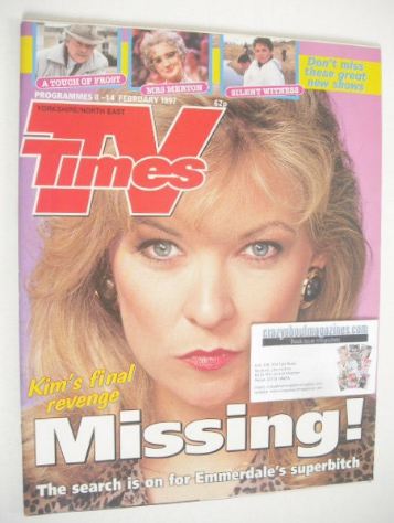 TV Times magazine - Claire King cover (8-14 February 1997)