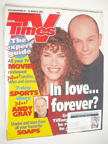 TV Times magazine - Jacqueline Leonard & Ross Kemp cover (8-14 March 1997)