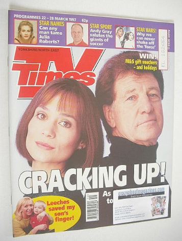 TV Times magazine - Norman Bowler & Leah Bracknell cover (22-28 March 1997)