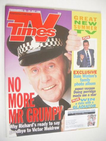 TV Times magazine - Richard Wilson cover (18-24 July 1998)