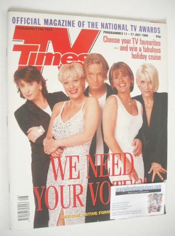 TV Times magazine - We Need Your Votes cover (11-17 July 1998)