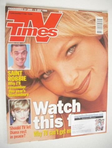 TV Times magazine - Samantha Janus cover (27 June - 3 July 1998)