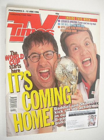 TV Times magazine - Baddiel and Skinner cover (6-12 June 1998)