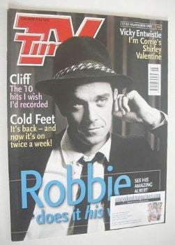 TV Times magazine - Robbie Williams cover (17-23 November 2001)