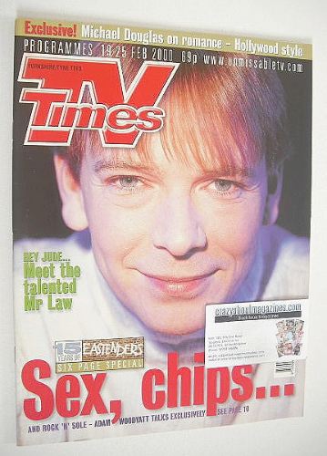 TV Times magazine - Adam Woodyatt cover (19-25 February 2000)
