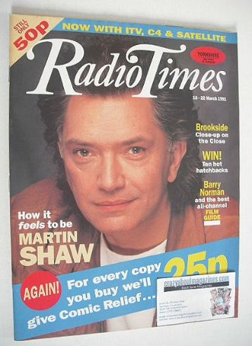Radio Times magazine - Martin Shaw cover (16-22 March 1991)